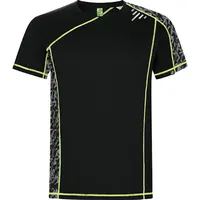 Camiseta técnica ranglán Sochi 130 g con paneles sublimados de 50% poliéster reciclado / 50% poliéster, vista lateral