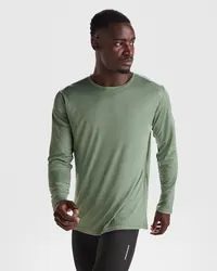 Camiseta técnica manga larga antibacteriana Estoril 125 g de 100% poliéster reciclado waffle interlock, vista frontal