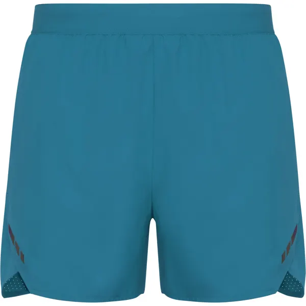 Pantalón corto running reciclado Thema 110 g hombre en azul tormenta de 90% poliéster reciclado 10% elastano, 110, vista frontal