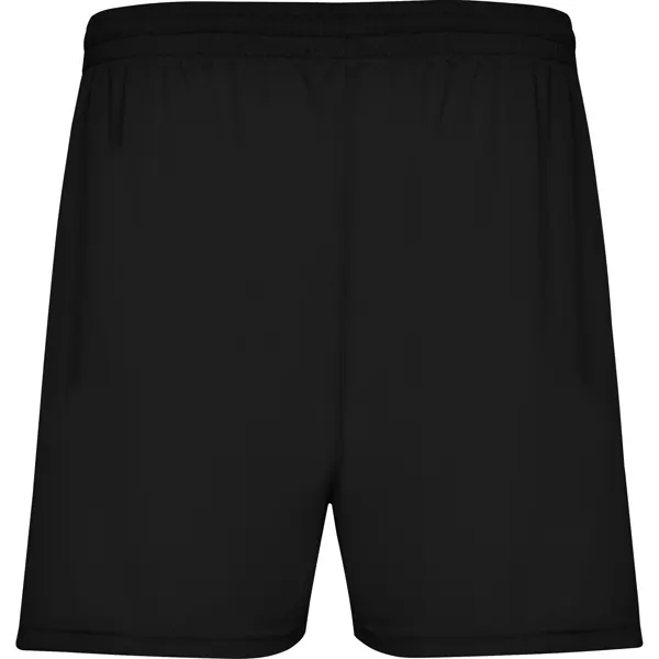 Pantalón corto deportivo Calcio con slip de rejilla 140 g en negro de 100% poliéster, 140 g/m², vista frontal