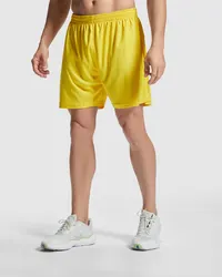 Pantalón corto deportivo Calcio con slip de rejilla 140 g de 100% poliéster, 140 g/m², vista frontal