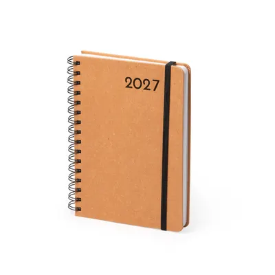 Agenda A5 anillas cuero reciclado 348 páginas personalizable