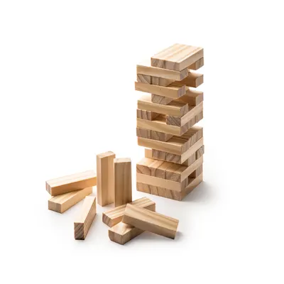 Juego de torre de 45 bloques de madera personalizable