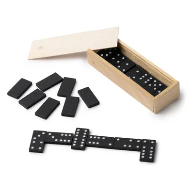 Dominó de madera de 28 piezas en caja personalizable