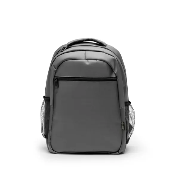 Mochila ejecutiva de nylon reciclado Rubix 15 pulgadas en gris de nylon reciclado, vista frontal