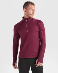 Sudadera técnica perchada media cremallera Estambul 200 g de 88% poliéster reciclado / 12% elastano, 200, vista frontal