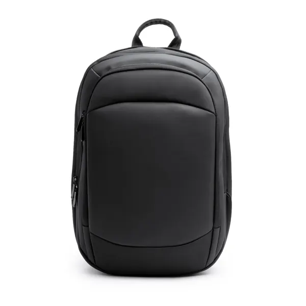 Mochila antirrobo extensible de polipiel Kugar 14 pulgadas en negro de PU leather, vista frontal