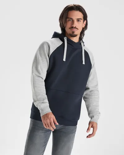 Sudadera con capucha bicolor 280 g ranglán personalizable