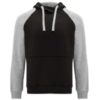 Sudadera Badet con capucha bicolor 280 g ranglán de 50% algodón / 50% poliéster, 280 g/m², vista lateral