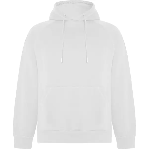 Sudadera Vinson con capucha orgánico reciclado 300 g en blanco de 65% algodón peinado (57% orgánico) / 35%, vista frontal