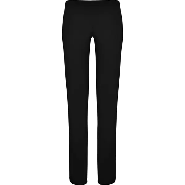 Mallas largas cintura ancha algodón 280 g mujer en negro de 90% algodón / 10% elastano, 280 g/m², vista frontal