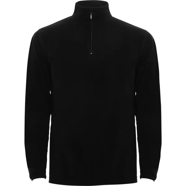 Micropolar media cremallera cuello alto Himalaya 155 g en negro de 100% poliéster micropolar, 155 g/m², vista frontal