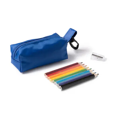 Estuche RPET con 8 lápices y sacapuntas personalizable