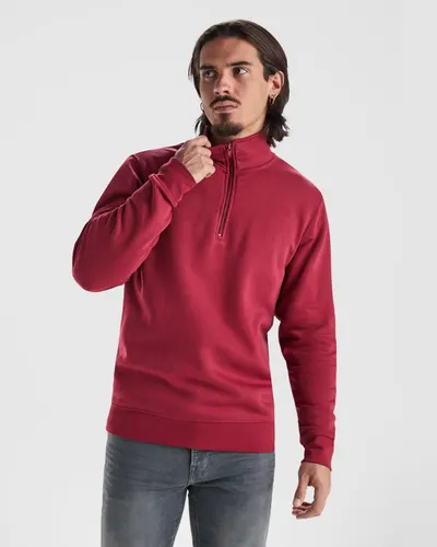 Sudadera media cremallera cuello alto 280 g personalizable