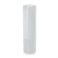 Bálsamo labial SPF15 en barra translúcida Lissen de plástico, vista lateral