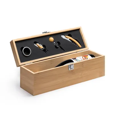 Set de vino Bordel con estuche de bambú personalizable