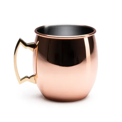 Taza de acero Keila cobre efecto espejo 500 ml personalizable