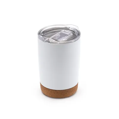 Vaso térmico de acero reciclado Kilvex base de corcho 380 ml personalizable