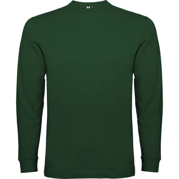 Camiseta de algodón Pointer 165 g manga larga en verde botella de 100% algodón, punto liso, 165 g/m², vista frontal