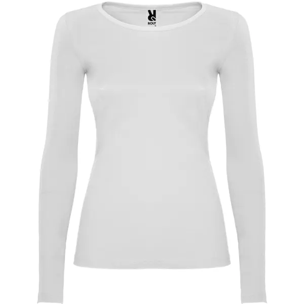 Camiseta de algodón Extreme 160 g manga larga mujer en blanco de 100% algodón, punto liso, 160 g/m², vista frontal