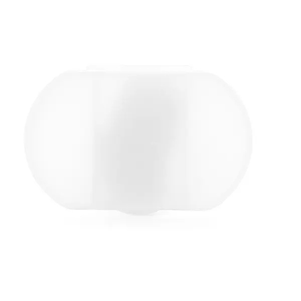 Pastillero de tres compartimentos Citos en blanco de PP, vista frontal