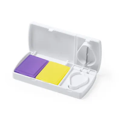 Pastillero con cortador de comprimidos personalizable