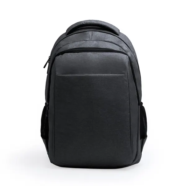 Mochila portátil Patrik 13 pulgadas RPET en negro de RPET, vista frontal