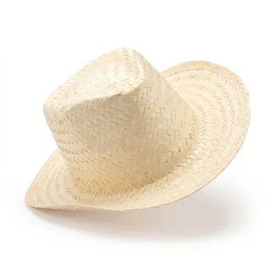 Sombrero liso de paja natural personalizable