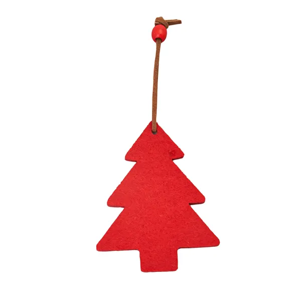 Adorno navideño de fieltro Abend con cordel en arbol de poliéster, vista frontal