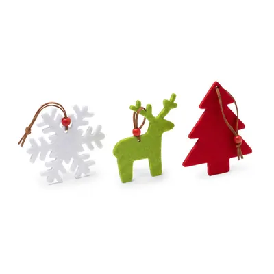 Adorno navideño de fieltro con cordel personalizable