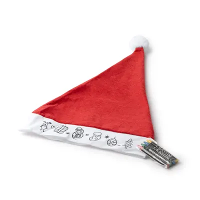 Gorro de Papá Noel Nick para colorear infantil personalizable
