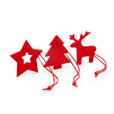 Set Carol de 3 adornos navideños de fieltro personalizable
