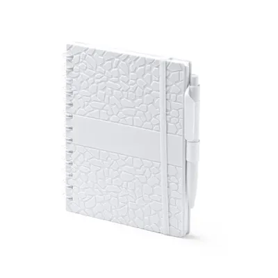 Libreta A5 papel de piedra con bolígrafo personalizable