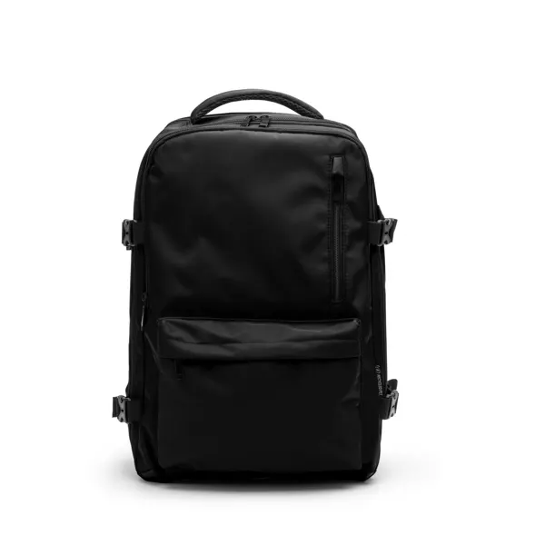Mochila de viaje RPET Banter 290D portátil 16 pulgadas en negro de RPET, vista frontal