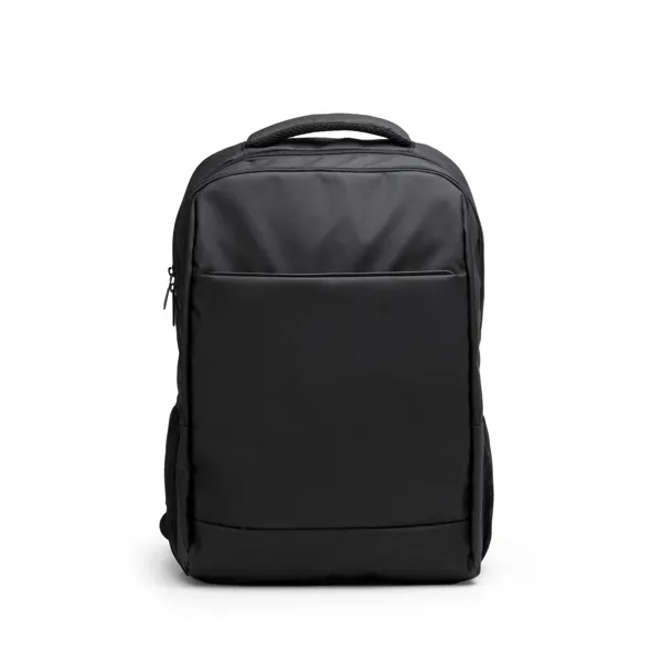 Mochila portátil Brunen 15 pulgadas polipiel en negro de PU leather, vista frontal