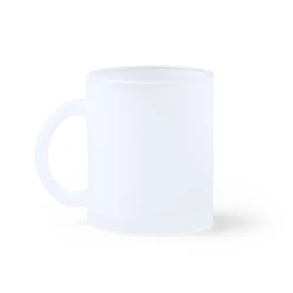 Taza de cristal Alamy efecto hielo sublimación 350 ml en transparente de cristal, vista frontal