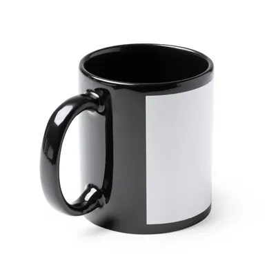 Taza de cerámica Lixi negra sublimación 350 ml personalizable