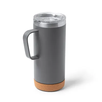 Taza térmica acero reciclado base de corcho 600 ml personalizable