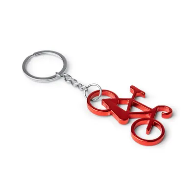 Llavero de aluminio Giro en forma de bicicleta personalizable
