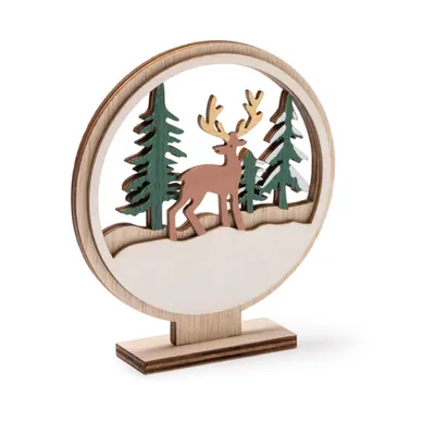 Adorno navideño de madera base desmontable personalizable