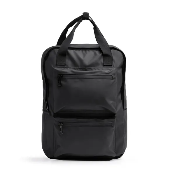 Mochila portátil Rusel 16 pulgadas polipiel 14 l en negro de pu leather, vista frontal