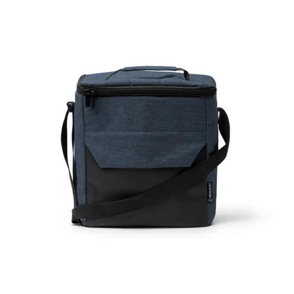 Nevera de polipiel y RPET Taison 300D con bandolera en denim vigore de PU leather y RPET, vista frontal