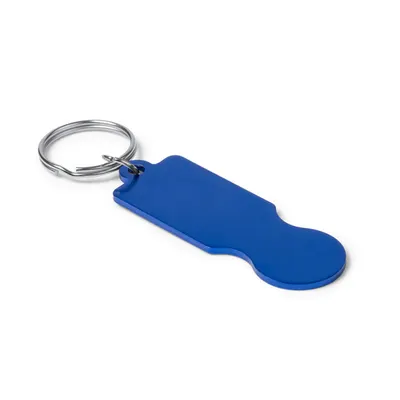 Llavero de aluminio reciclado Hornet con moneda personalizable