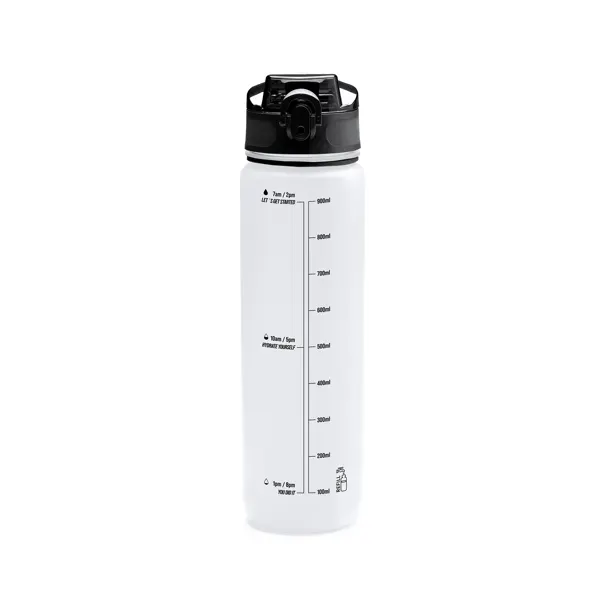Bidón PCTG translúcido Leimer 1 l con indicador en blanco de PCTG, vista frontal