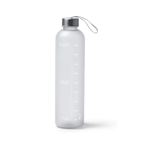 Bidón PCTG Yoger 1 l con asa integrada en el tapón en blanco de PCTG, vista frontal