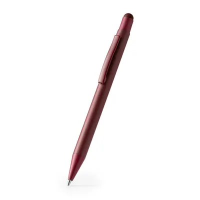 Bolígrafo metálico mate puntero táctil Leoni personalizable