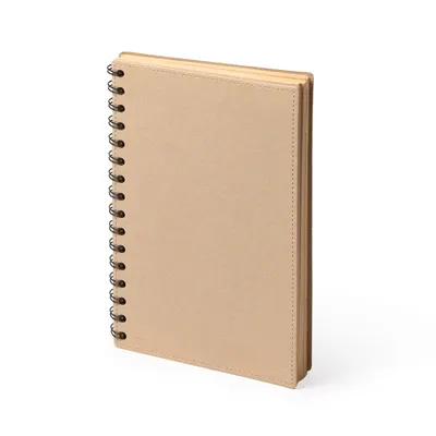 Libreta A5 cartón reciclado espiral doble personalizable