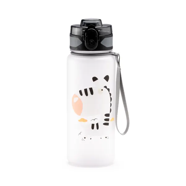 Bidón de tritán Marlen 500 ml cierre pulsador infantil en blanco de tritán, vista frontal