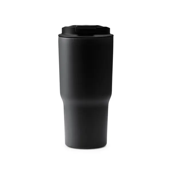 Vaso térmico cerámico Filip para coche 600 ml en negro de acero inoxidable 304, vista frontal