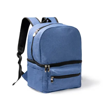 Mochila nevera de RPET Soloy 300D doble compartimento personalizable
